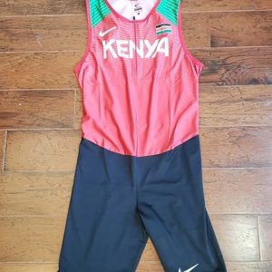 Nike Pro Elite Kenya Olympic Track and Field Singlet Speedsuit Men's Large New